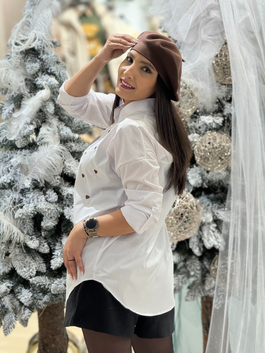 Camasa alba cu imprimeu inimioare [4]