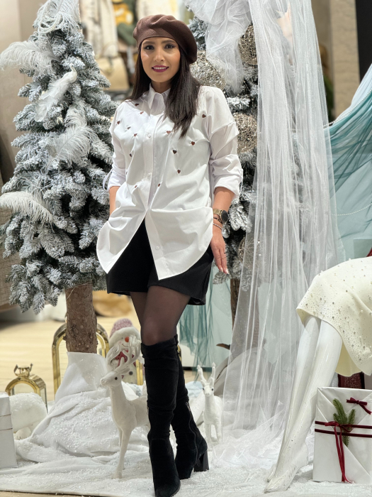 Camasa alba cu imprimeu inimioare [3]