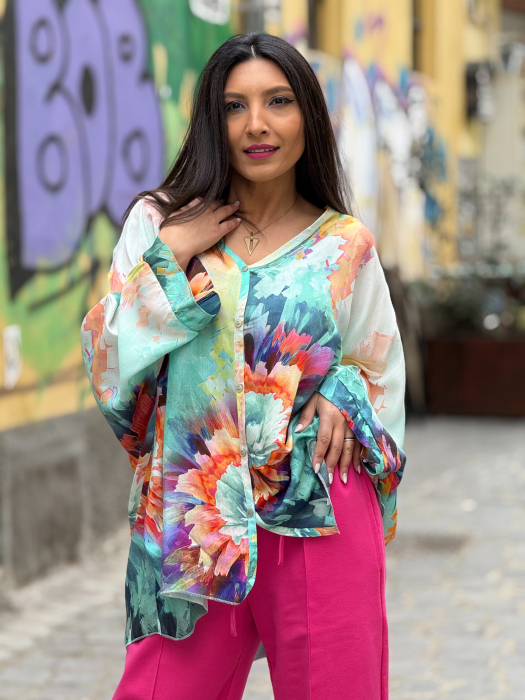 Camasa cu anchior si imprimeu floral [7]