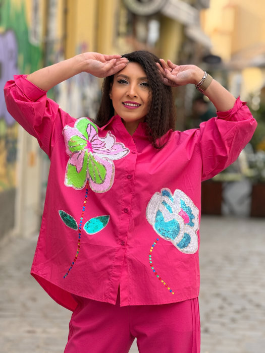 Camasa cu flori cu paiete [4]