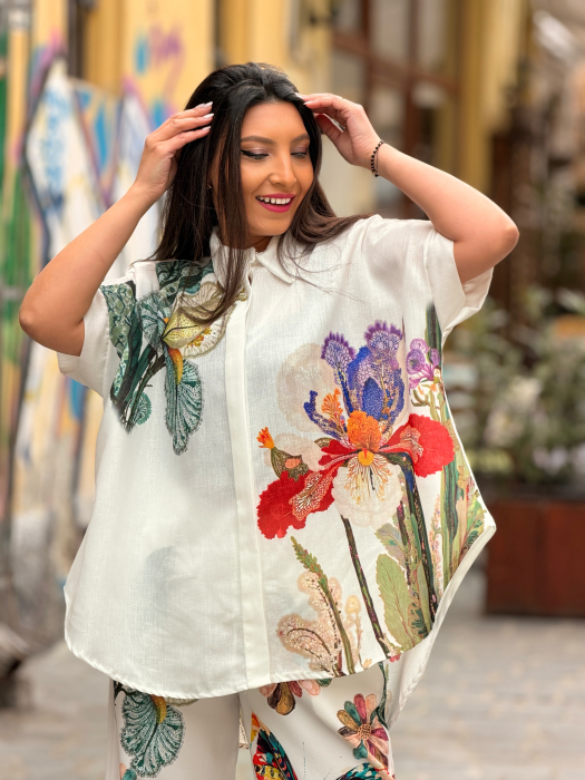 Camasa cu imprimeu floral artistic [3]