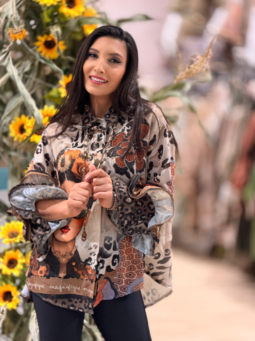 Camasa cu imprimeu Frida si animal print [3]