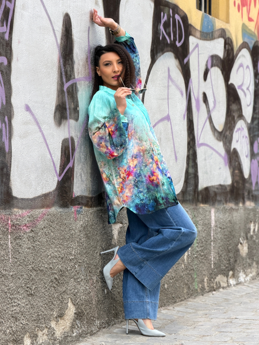 Camasa cu nasturi si impimeu picasso [7]