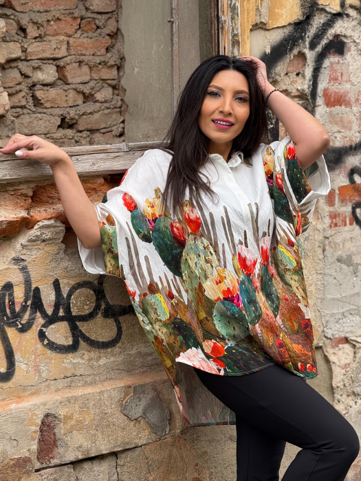 Camasa cu nasturi si imprimeu cactus [5]