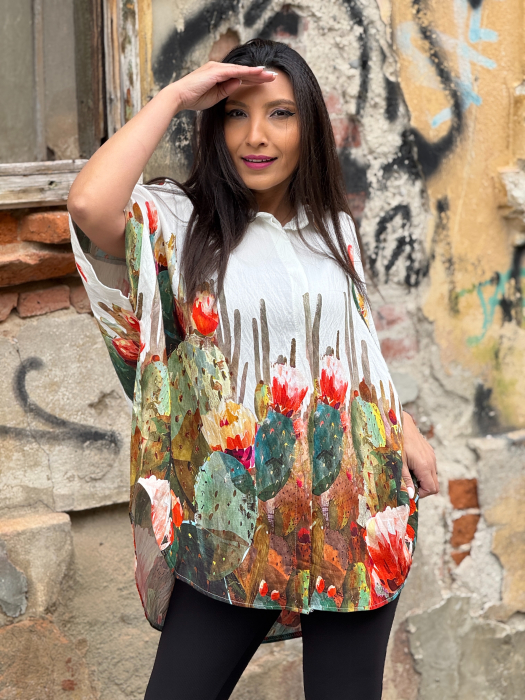 Camasa cu nasturi si imprimeu cactus [3]