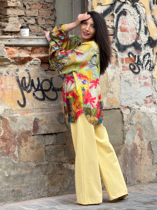 Camasa cu nasturi si imprimeu floral [4]