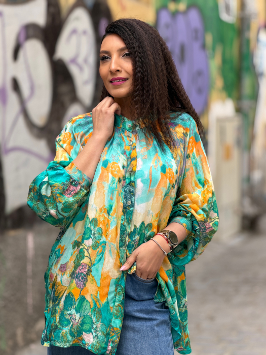 Camasa cu nasturi si imprimeu floral [2]