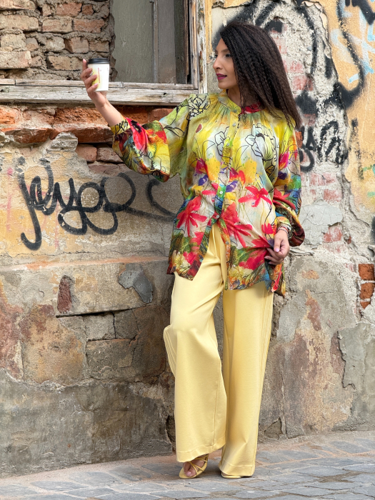 Camasa cu nasturi si imprimeu floral [2]