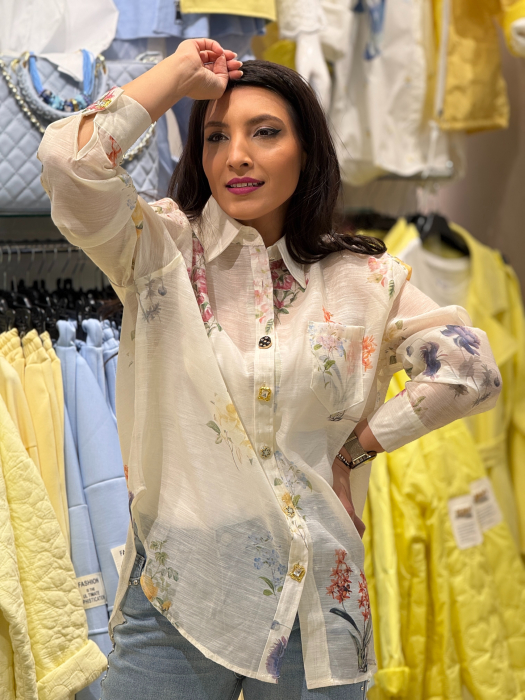 Camasa cu nasturi si imprimeu floral [6]