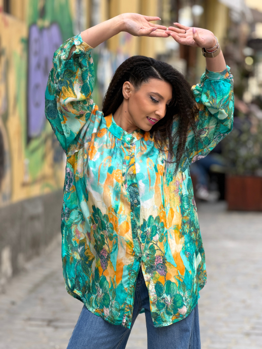 Camasa cu nasturi si imprimeu floral [4]