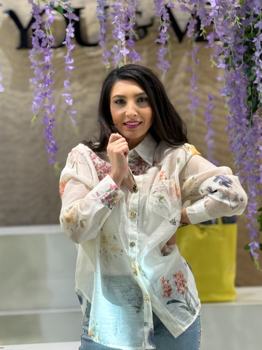 Camasa cu nasturi si imprimeu floral [4]