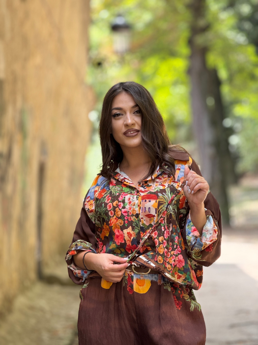 Camasa lejera cu imprimeu floral [3]