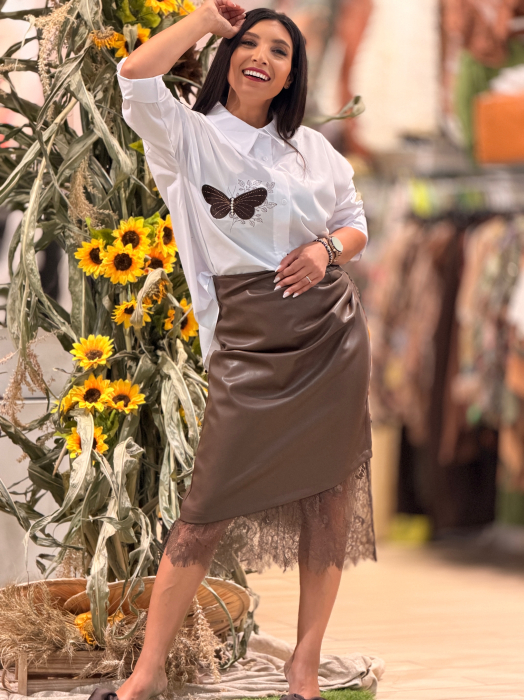 Camasa oversize cu imprimeu fluture [5]