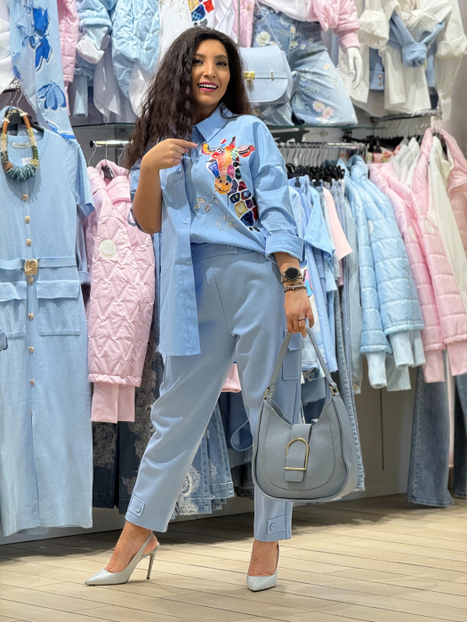 Camasa oversize cu imprimeu girafa [5]