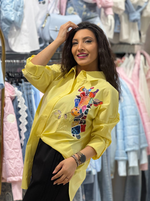 Camasa oversize cu imprimeu girafa [3]