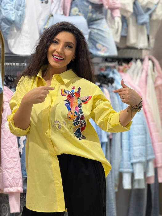 Camasa oversize cu imprimeu girafa [2]