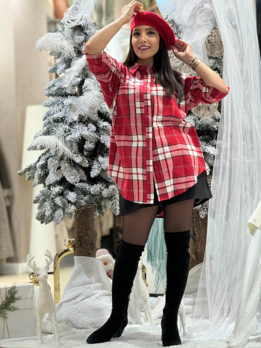 Camasa rosie in carouri [2]