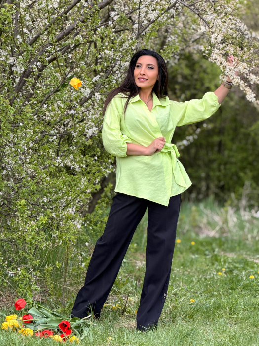 Camasa verde cu nod frontal [5]