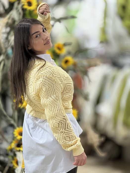 Cardigan din tricot cu cordon [4]