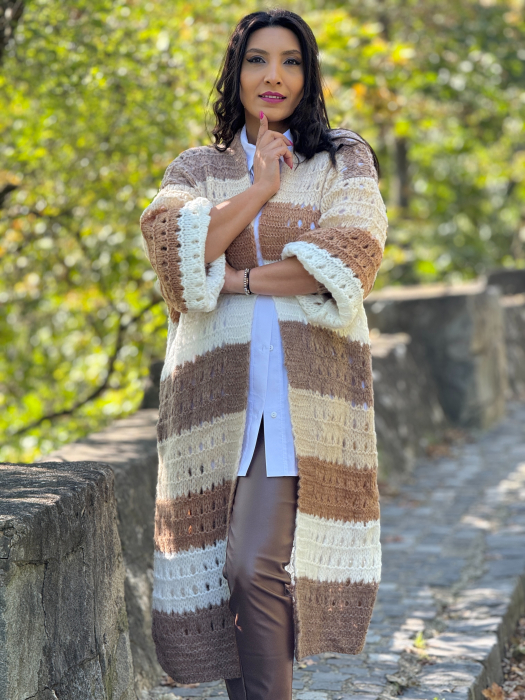 Cardigan tricotat in dungi [3]