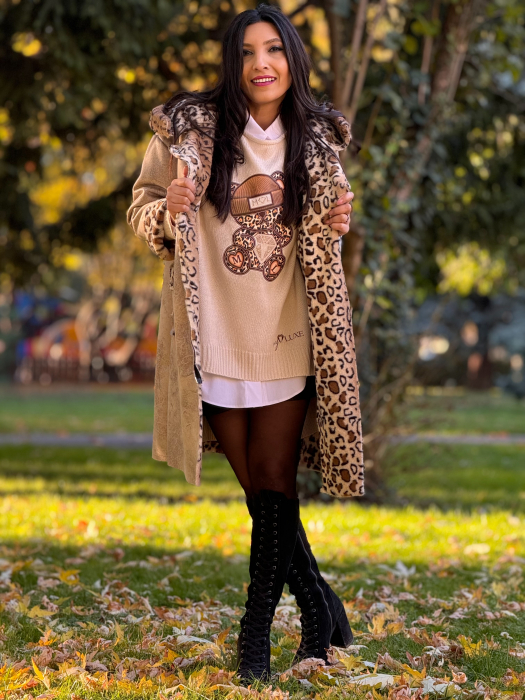 Cojoc animal print cu fermoar pe o parte [6]