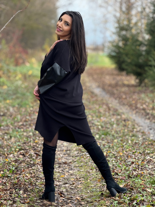 Compleu cu fusta din imitatie de piele [6]