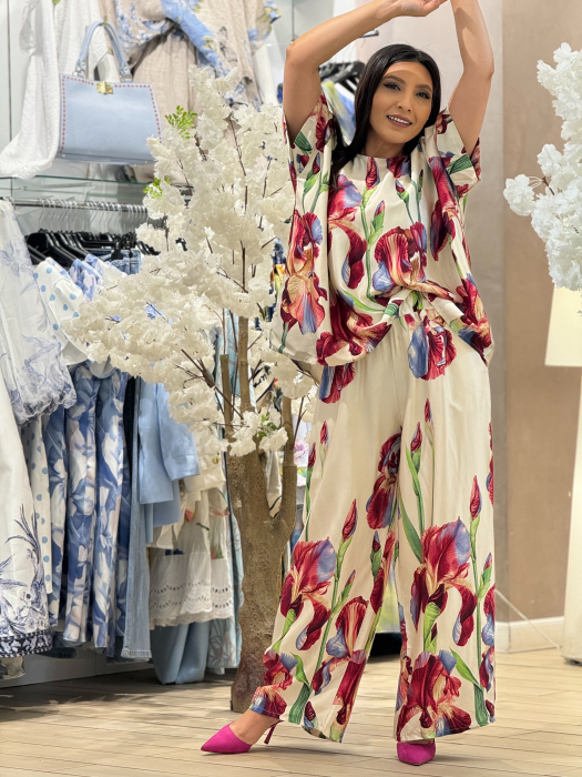 Bluza cu imprimeu floral de irisi [3]