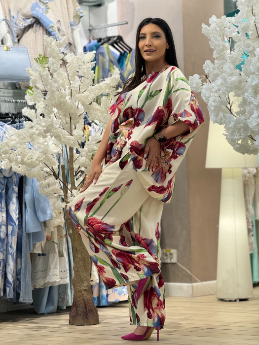Bluza cu imprimeu floral de irisi [4]