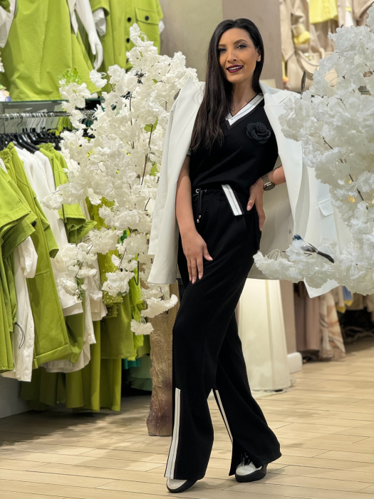 Compleu Elegant de Damă cu Bluză și Pantalon Casual [3]