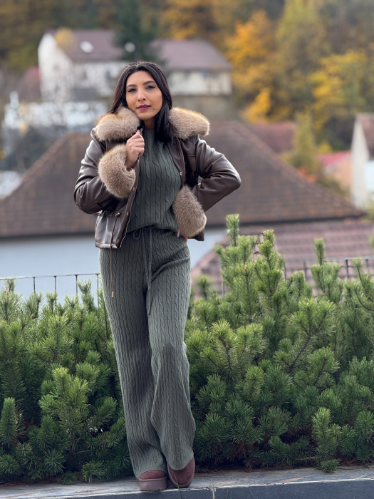 Compleu tricotat cu model impletit [6]