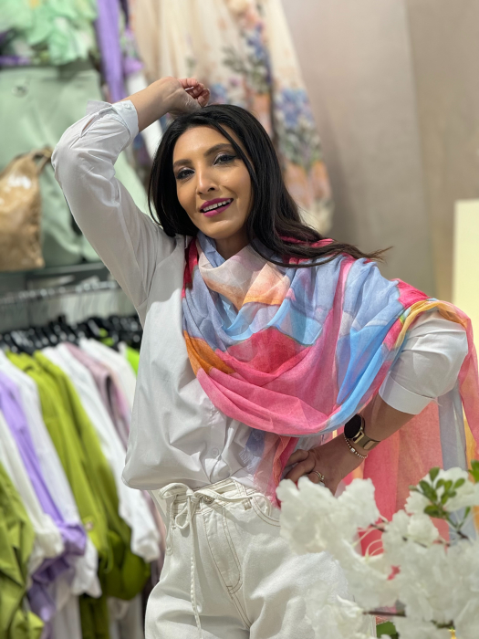 Esarfa roz curcubeu [3]