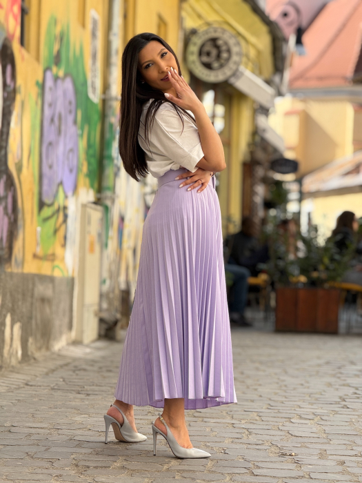 Fusta plisata cu curea [4]