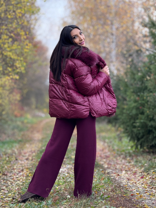 Geaca bordo din fas [6]