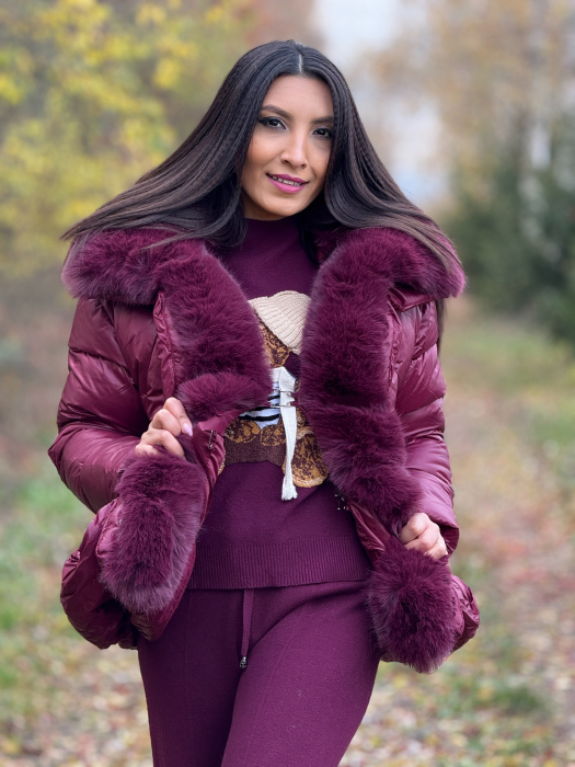 Geaca bordo din fas [8]