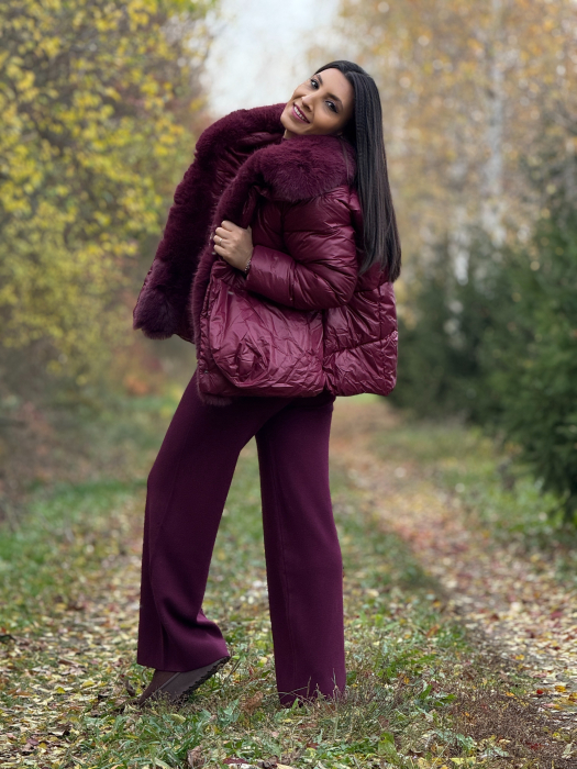 Geaca bordo din fas [4]