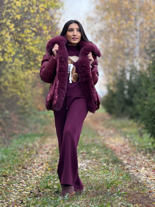 Geaca bordo din fas [2]