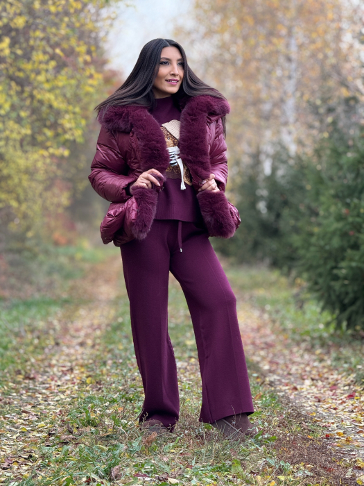 Geaca bordo din fas [7]