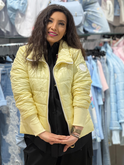 Geaca cu fermoar si detaliu hello beauty [2]