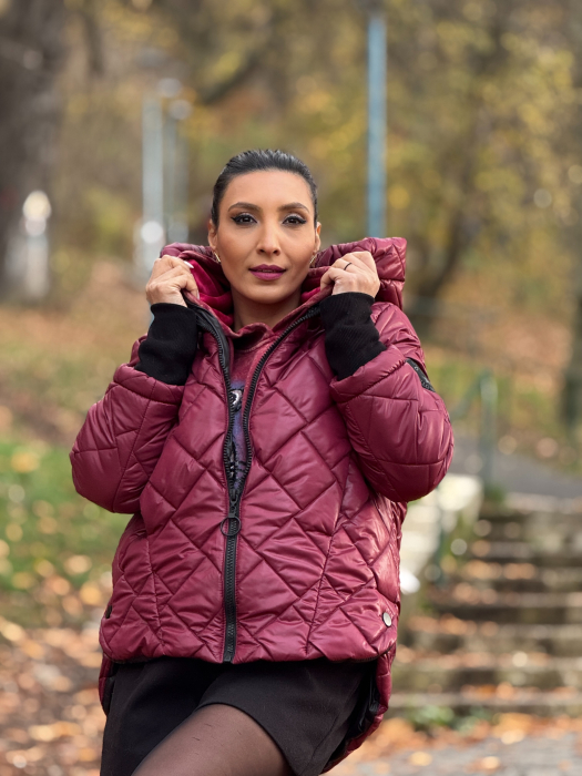 Geaca cu manseta si capse pe lateral [8]