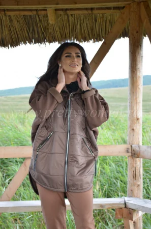 Geaca de fas cu bumbac si inchidere cu fermoar [2]