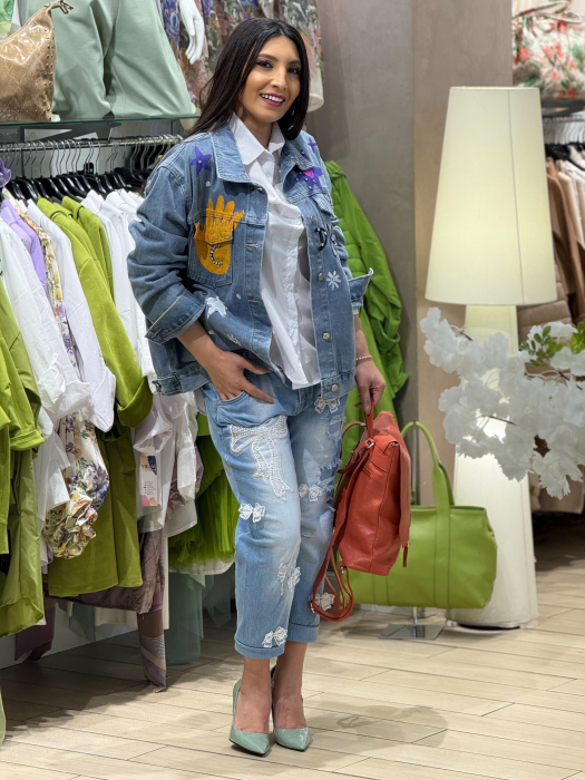 Geaca din denim pictata [5]
