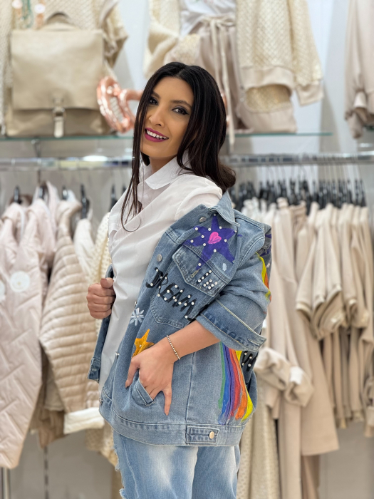 Geaca din denim pictata [3]