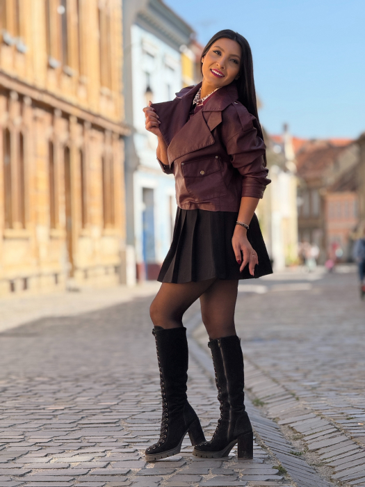 Geaca din piele ecologica cu reglaj [3]