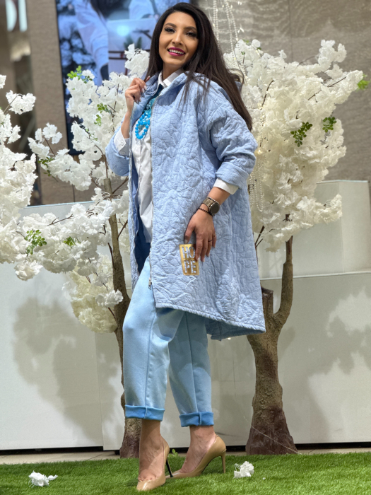 Geaca lunga hope cu imprimeu floral [3]