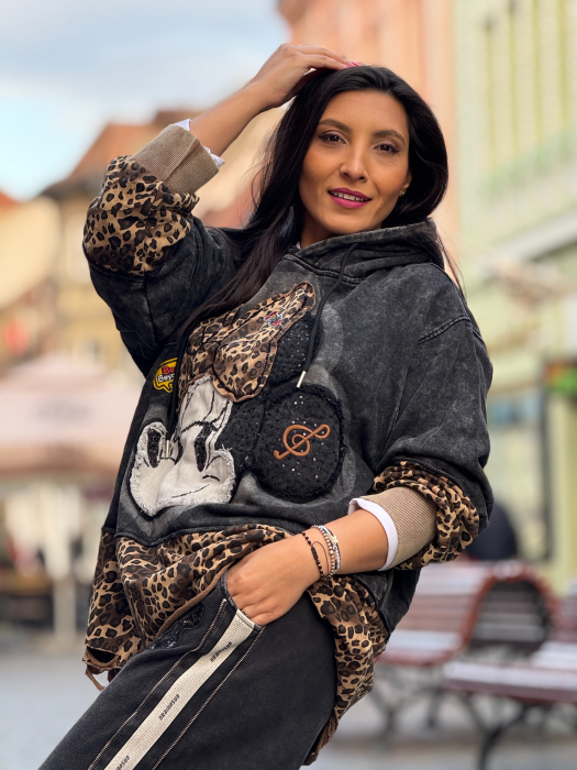 Hanorac Disney cu imprimeu MIney si animal print [5]