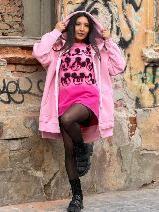 Hanorac my luxe cu gluga si fermoar [5]