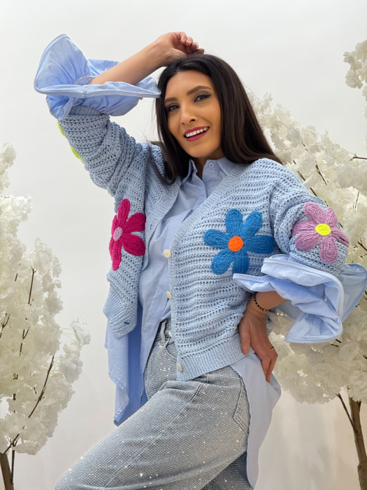 Jacheta bleo cu flori colorate [2]