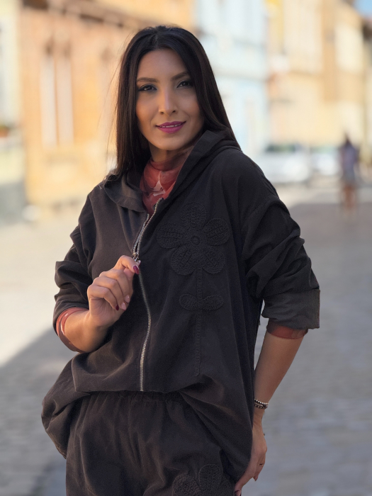 Jacheta cu aplicatie florala [4]