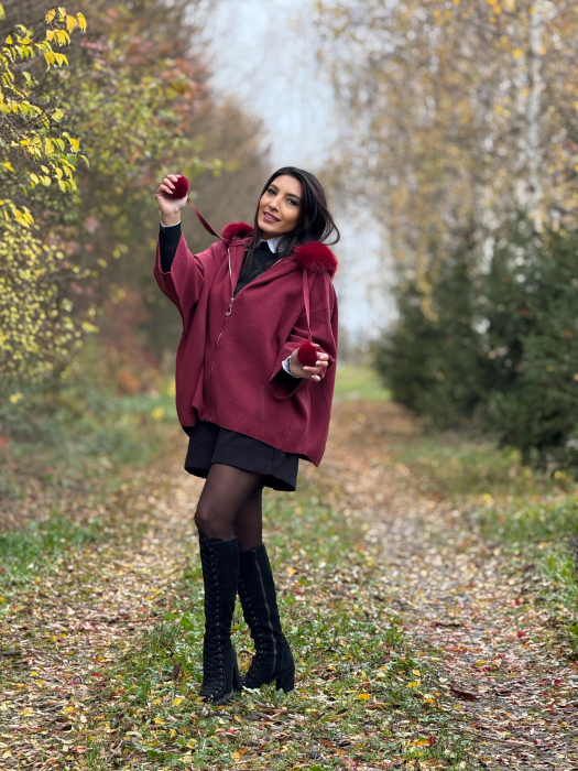 Jacheta cu fermoar si guler de blana [3]