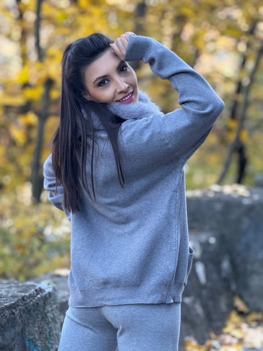 Jacheta cu gluga cu blanita [4]